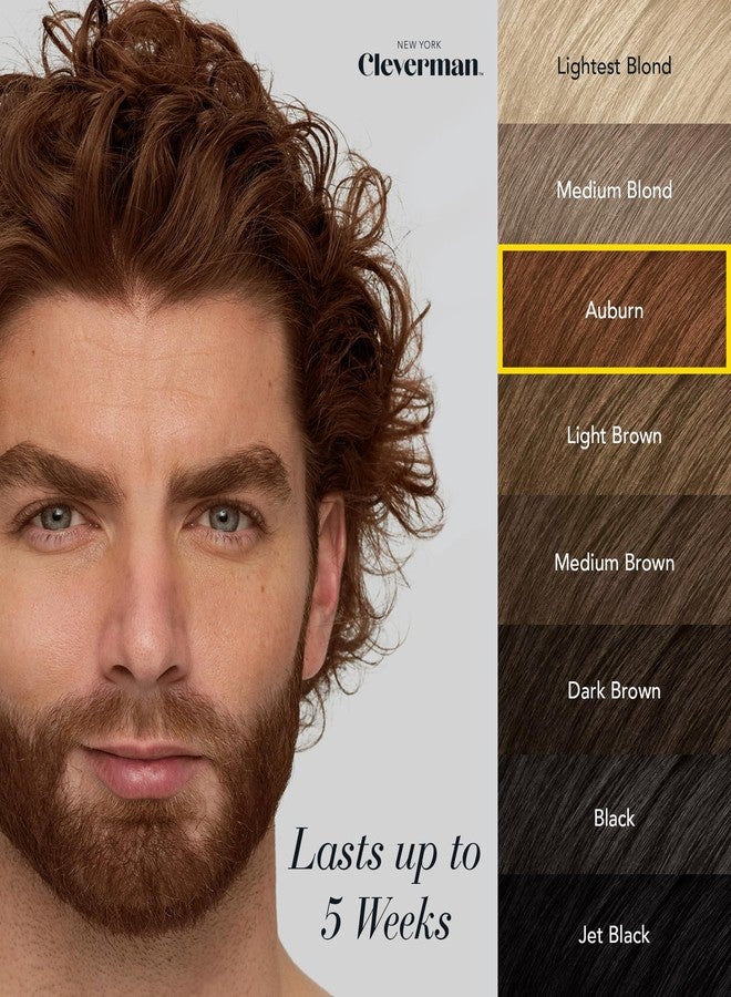 Cleverman Hair & Beard Dye Kit for Men, All-in-One Reusable Mens Hair Color, Natural Gray Coverage, Ammonia-Free Beard Mustache Dye for Men (Auburn) - Image 2